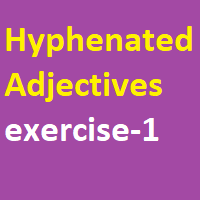 Hyphenated Adjectives exercise-1