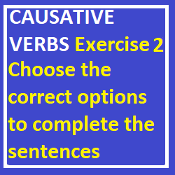 CAUSATİVE VERBS Exercise 2 Choose the correct options to complete the sentences