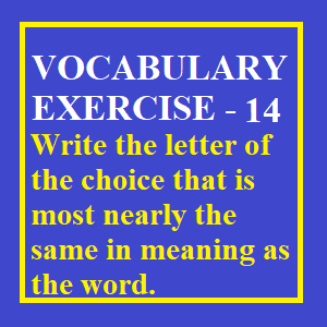 Vocabulary Exercise -14