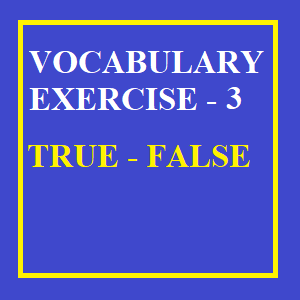 Vocabulary Exercise -3