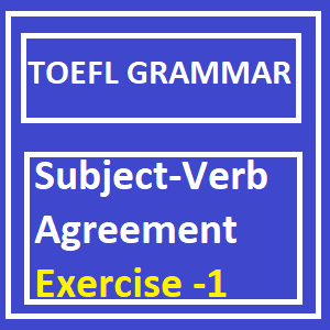 Subject-Verb Agreement Exercise -1