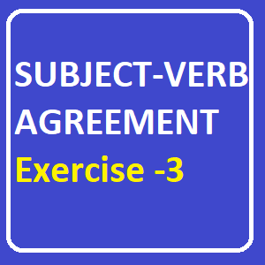 Subject-Verb Agreement Exercise -3