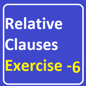 Relative Clauses Exercise -6