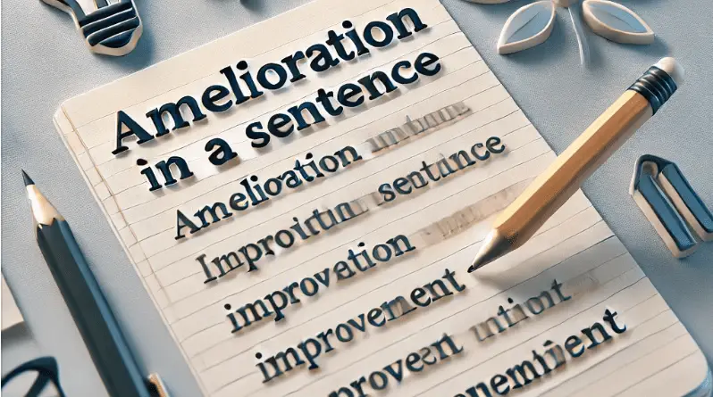 Amelioration In A Sentence