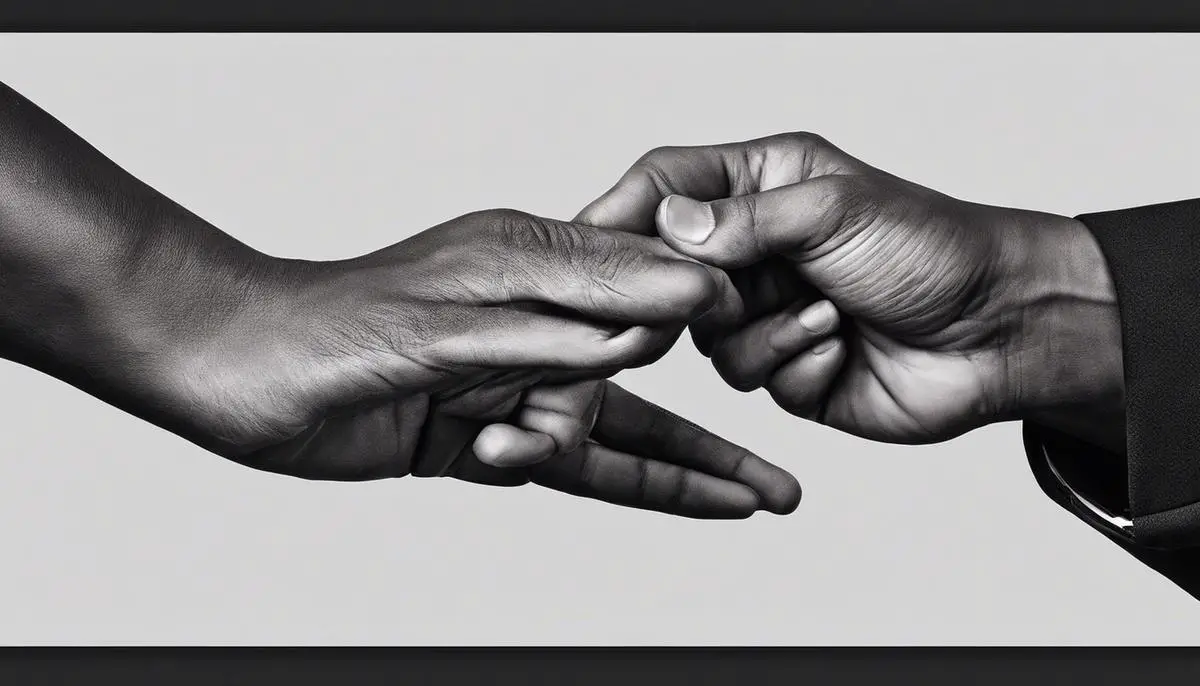 Image depicting hands using sign language, representing communication without words